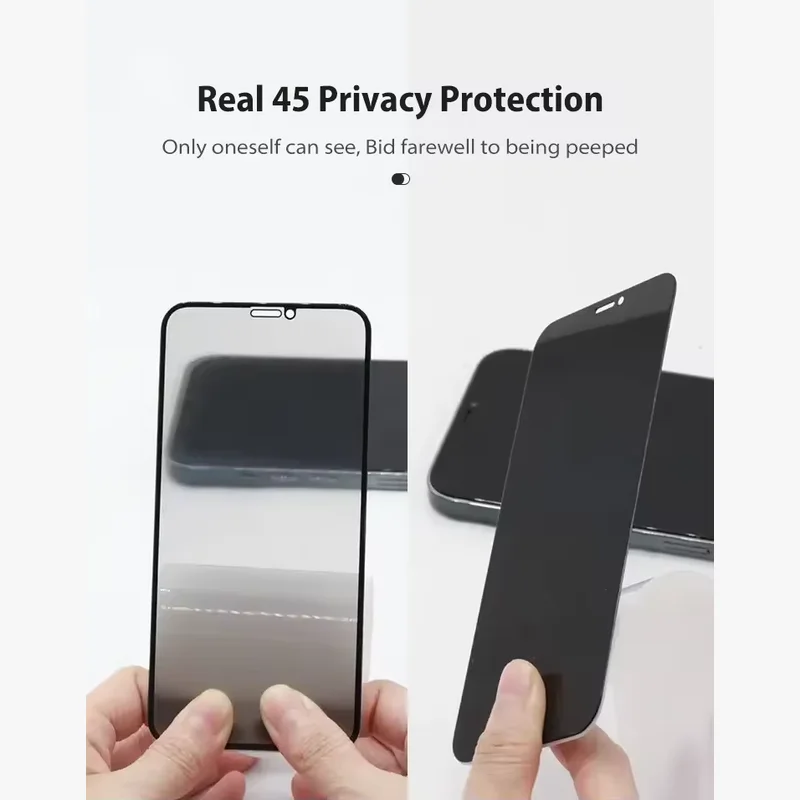 Privacy filter blocking side viewing angles