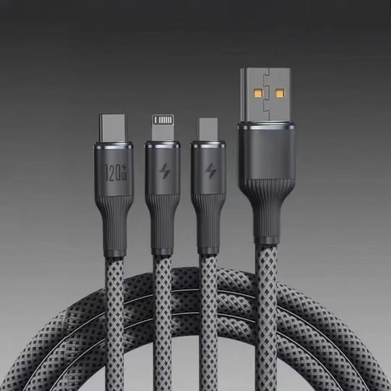 Braided 3-in-1 charging cable