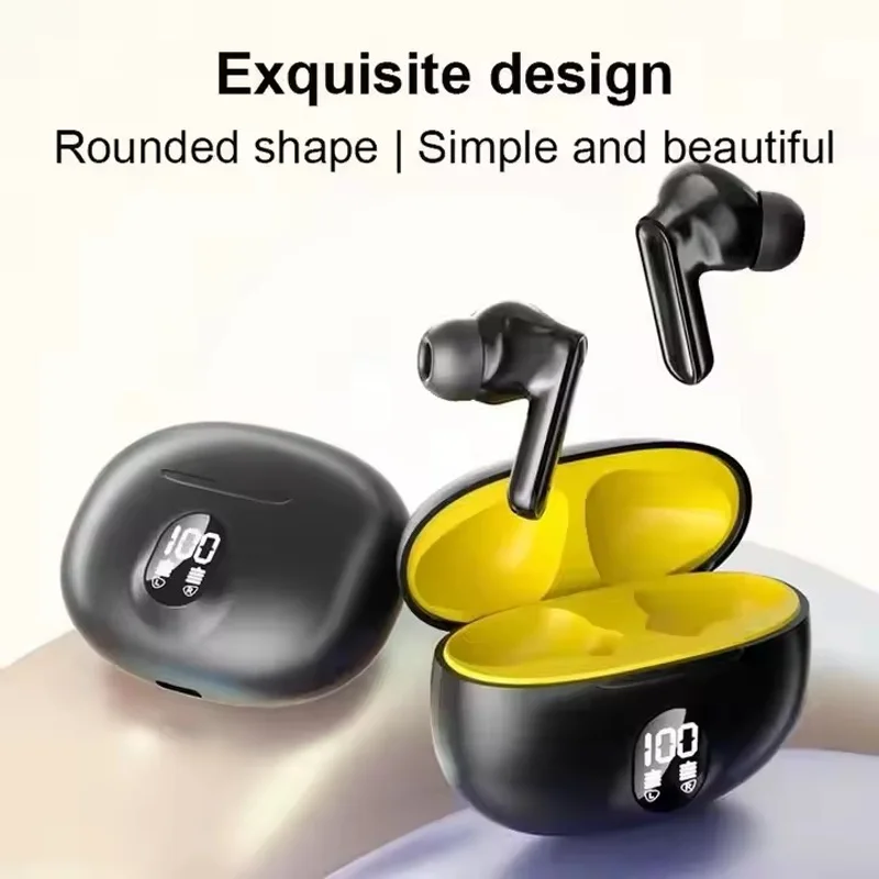 Rounded design wireless earbuds