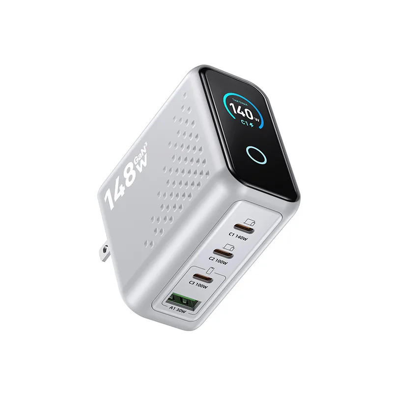 148W GaN³ 4-port charger with smart display