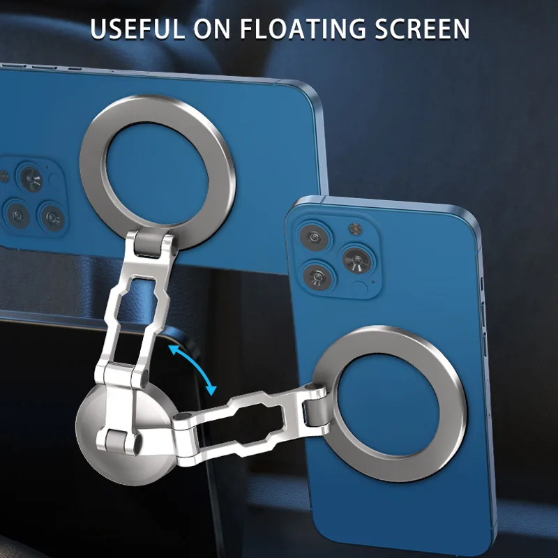 Magnetic mount holding a phone