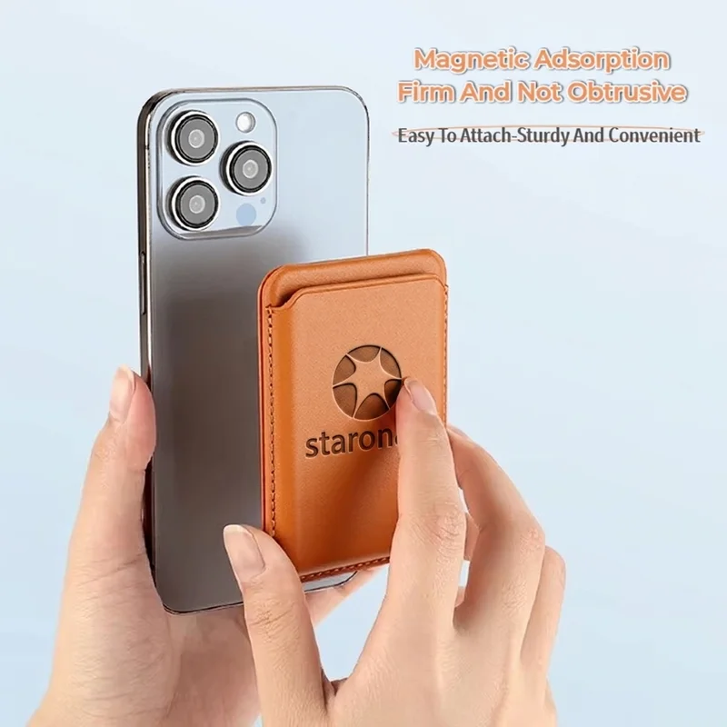 Card holder attached to the back of an iPhone
