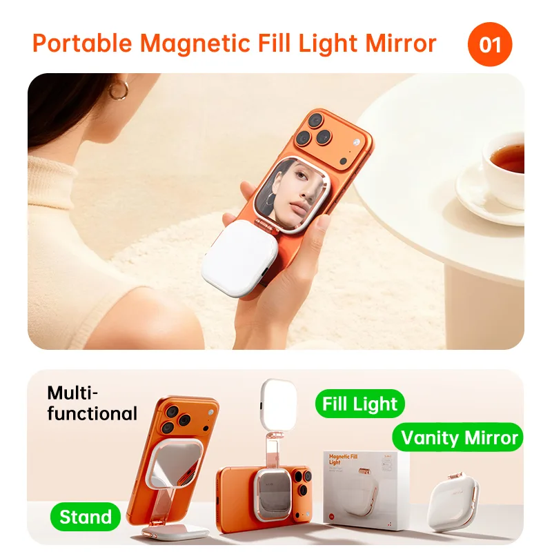 Fill light, mirror and stand functions
