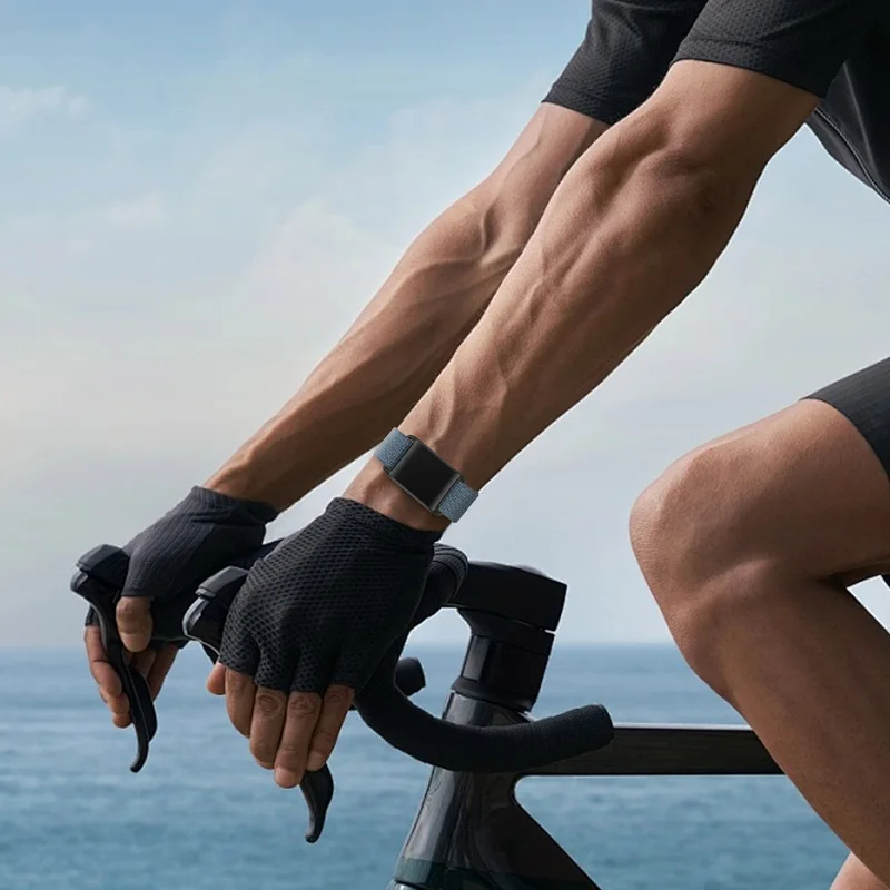 Nylon Mi Band strap worn during exercise
