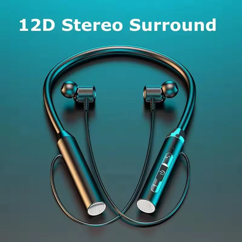 Neckband earphones stereo sound