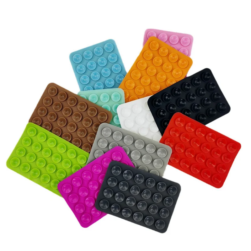 Silicone suction phone mount plate